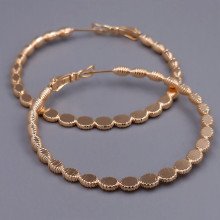 Сережки-кільця XР M&L. Позолота 18К. Діаметр: 48 мм. Товщина: 2 мм.