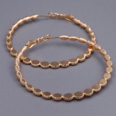 Сережки-кільця XР M&L. Позолота 18К. Діаметр: 48 мм. Товщина: 2 мм.