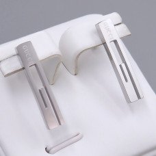 Сережки-гвоздики Stainless Steel. Сталь. Родій. Довжина: 23 мм. Ширина: 4 мм.