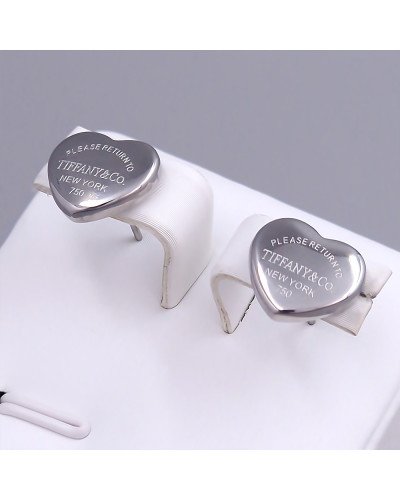 Сережки-гвоздики Stainless Steel. Сталь. Родій. Довжина: 11 мм. Ширина: 12 мм.