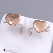 Сережки-гвоздики Stainless Steel. Сталь. Позолота ЧВ. Довжина: 11 мм. Ширина: 12 мм.