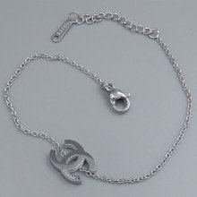 Браслет Stainless Steel. Сталь. Родій. Довжина: 17-20 см. Ширина: 10 мм.