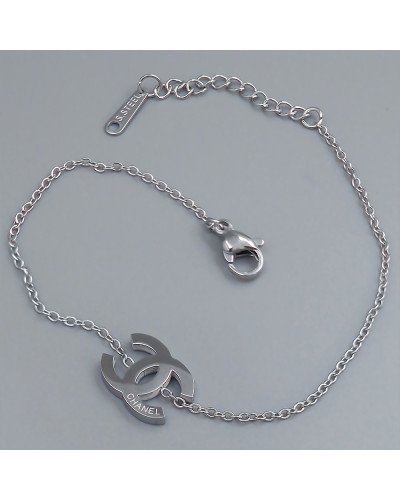 Браслет Stainless Steel. Сталь. Родій. Довжина: 17-20 см. Ширина: 10 мм.