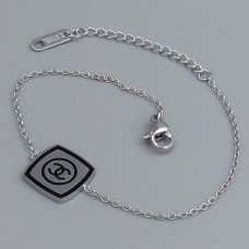 Браслет Stainless Steel. Сталь. Родій. Довжина: 16.5-20.5 см.