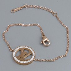 Браслет Stainless Steel. Сталь. Позолота ЧВ. Камені: циркон. Довжина: 17-20 см. Ширина: 16 мм.
