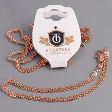Набір TSATSA. Мед. золото ЧВ. Ланцюжок 59.5 см, ширина 3 мм та браслет 19.5 см, ширина 3 мм.