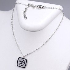 Ланцюжок Stainless Steel з кулоном. Сталь. Родій. Довжина: 40-45 см
