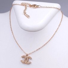 Ланцюжок Stainless Steel з кулоном. Сталь. Позолота ЧВ. Камені: білий циркон. Довжина ланцюжка: 40-45 см