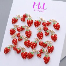 Сережки-гвоздики XР M&L. Позолота 18К. Довжина: 15 мм Ширина: 8 мм 12 пар