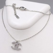 Ланцюжок із кулоном Stainless Steel. Сталь. Родій. Довжина: 39.5-44.5 см