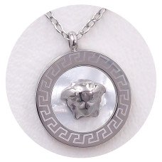 Ланцюжок із кулоном Stainless Steel. Сталь. Родій. Довжина: 39.5-44.5 см