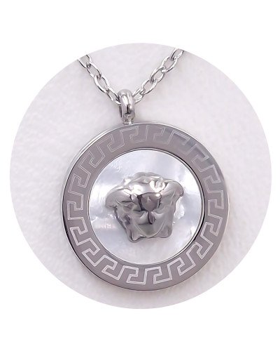 Ланцюжок із кулоном Stainless Steel. Сталь. Родій. Довжина: 39.5-44.5 см