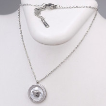 Ланцюжок із кулоном Stainless Steel. Сталь. Родій. Довжина: 39.5-44.5 см