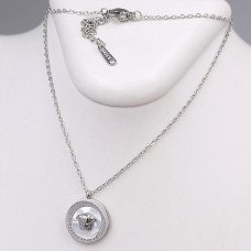 Ланцюжок із кулоном Stainless Steel. Сталь. Родій. Довжина: 39.5-44.5 см
