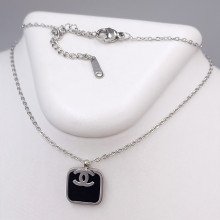 Ланцюжок із кулоном Stainless Steel. Сталь. Родій. Довжина: 40-45 см
