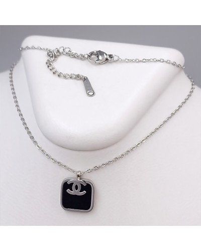 Ланцюжок із кулоном Stainless Steel. Сталь. Родій. Довжина: 40-45 см