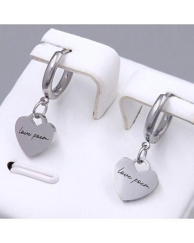 Сережки Stainless Steel. Сталь. Родій. Довжина: 22 мм. Ширина: 10 мм.