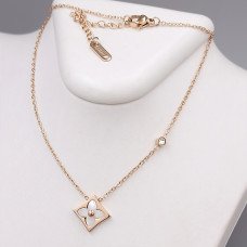 Ланцюжок із кулоном Stainless Steel. Сталь. Позолота ЧВ. Камені: циркон. Довжина ланцюжка: 41-46 см.