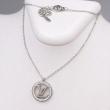 Ланцюжок із кулоном Stainless Steel. Сталь. Родій. Камені: циркон. Довжина ланцюжка: 40-45 см