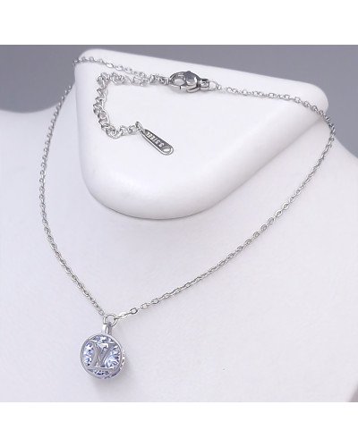Ланцюжок із кулоном Stainless Steel. Сталь. Родій. Камені: циркон. Довжина ланцюжка: 41-46 см