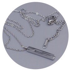 Ланцюжок із кулоном Stainless Steel. Сталь. Родій. Довжина ланцюжка: 40-45 см