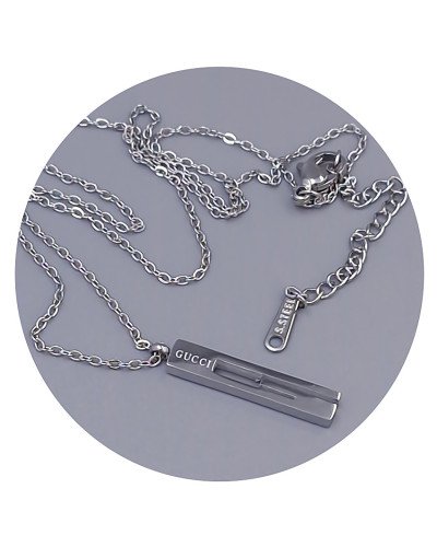 Ланцюжок із кулоном Stainless Steel. Сталь. Родій. Довжина ланцюжка: 40-45 см