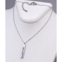 Ланцюжок із кулоном Stainless Steel. Сталь. Родій. Довжина ланцюжка: 40-45 см