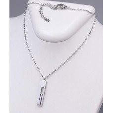 Ланцюжок із кулоном Stainless Steel. Сталь. Родій. Довжина ланцюжка: 40-45 см