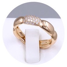 Каблучка XР. Позолота 18К. Камені: білий циркон. Є: 16р 17р 18р 19р 20р