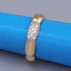 Каблучка XР. Позолота 18К. Камені: білий циркон. Є: 16р 17р 18р 19р 20р