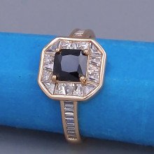 Каблучка XР. Позолота 18К. Камені: циркон. Є: 16р 17р 18р