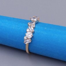 Каблучка XР. Позолота 18К. Камені: білий циркон. Є: 19р
