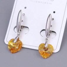 Сережки ХР. Родій. Камені: Swarovski. Довжина: 31 мм. Ширина: 10 мм.