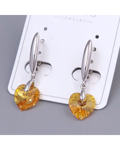 Сережки ХР. Родій. Камені: Swarovski. Довжина: 31 мм. Ширина: 10 мм.