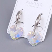 Сережки ХР. Родій. Камені: Swarovski бензинового кольору. Довжина: 36 мм. Ширина: 13 мм.