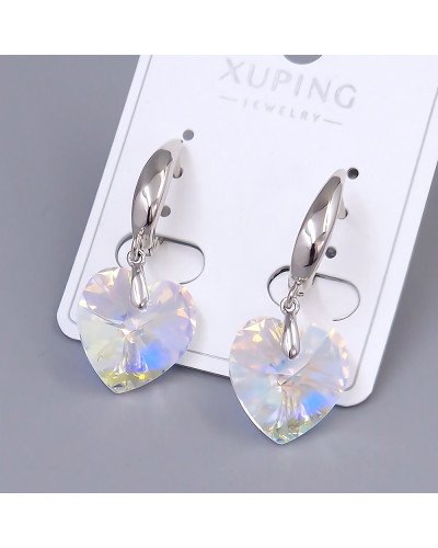Сережки ХР. Родій. Камені: Swarovski бензинового кольору. Довжина: 36 мм. Ширина: 13 мм.