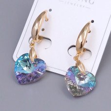 Сережки XР. Позолота 18К. Камені: Swarovski. Довжина: 39 мм. Ширина: 14 мм.