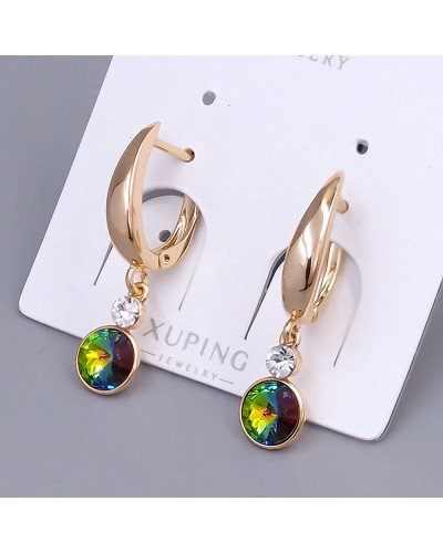 Сережки XР. Позолота 18К. Камені: Swarovski та циркон. Довжина: 31 мм. Ширина: 7 мм.