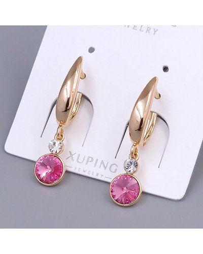 Сережки XР. Позолота 18К. Камені: Swarovski та циркон. Довжина: 31 мм. Ширина: 7 мм.