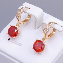 Сережки ХР M&L. Позолота 18К. Камені: циркон. Довжина: 23 мм. Ширина: 8 мм.