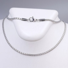 Ланцюжок Stainless Steel. Сталь. Родій. Довжина: 50 см. Ширина: 2 мм.