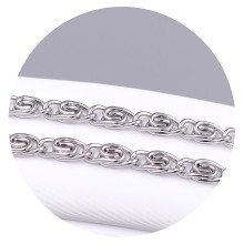 Ланцюжок Stainless Steel. Сталь. Родій. Довжина: 55 см. Ширина: 4 мм.
