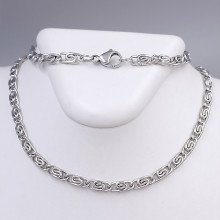 Ланцюжок Stainless Steel. Сталь. Родій. Довжина: 55 см. Ширина: 4 мм.