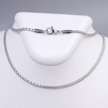 Ланцюжок Stainless Steel. Сталь. Родій. Довжина: 55 см. Ширина: 2 мм.