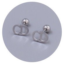 Сережки-гвоздики Stainless Steel. Сталь. Родій. Довжина: 5 мм. Ширина: 8 мм.