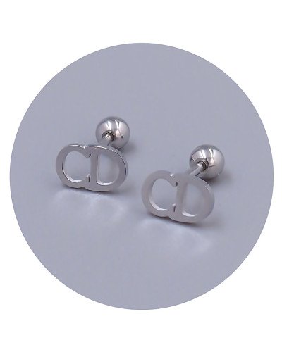Сережки-гвоздики Stainless Steel. Сталь. Родій. Довжина: 5 мм. Ширина: 8 мм.