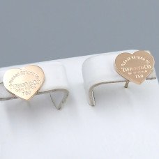 Сережки-гвоздики Stainless Steel. Сталь. Позолота ЧВ. Довжина: 7 мм. Ширина: 8 мм