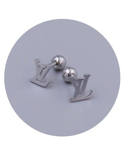 Сережки-гвоздики Stainless Steel. Сталь. Родій. Довжина: 6 мм. Ширина: 7 мм.