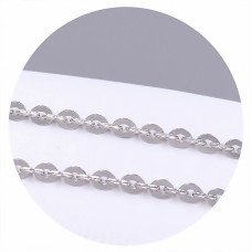 Ланцюжок Stainless Steel. Сталь. Родій. Довжина: 50 см. Ширина: 3 мм.