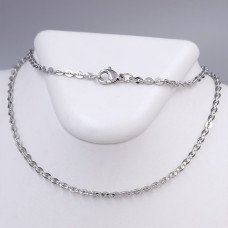 Ланцюжок Stainless Steel. Сталь. Родій. Довжина: 50 см. Ширина: 3 мм.